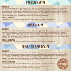 Merrick Purrfect Bistro Tuna, Salmon & Tuna + Tilapia Recipe Variety Pack Grain-Free Pate Canned Cat Food, 3-oz, Case Of 24 -Furry Friends 235907 PT3. AC SS1800 V1622121460