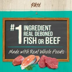 Merrick Purrfect Bistro Tuna, Salmon & Tuna + Tilapia Recipe Variety Pack Grain-Free Pate Canned Cat Food, 3-oz, Case Of 24 -Furry Friends 235907 PT5. AC SS1800 V1622121468