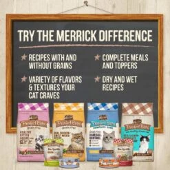 Merrick Purrfect Bistro Tuna, Salmon & Tuna + Tilapia Recipe Variety Pack Grain-Free Pate Canned Cat Food, 3-oz, Case Of 24 -Furry Friends 235907 PT7. AC SS1800 V1622121440