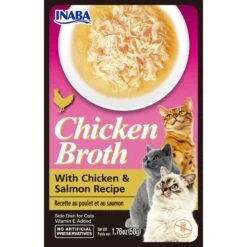Inaba Chicken Broth Chicken & Salmon Recipe Grain-Free Cat Food Topper