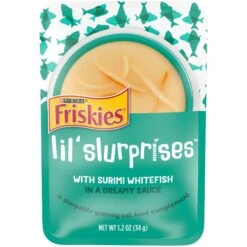 Friskies Lil Slurprises With Surimi Whitefish In Dreamy Sauce Wet Cat Food Topper