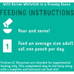 Friskies Lil Slurprises With Surimi Whitefish In Dreamy Sauce Wet Cat Food Topper -Furry Friends 237920 PT6. AC SS1800 V1695931920