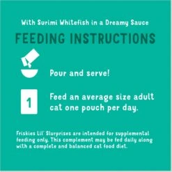 Friskies Lil Slurprises With Surimi Whitefish In Dreamy Sauce Wet Cat Food Topper -Furry Friends 237920 PT7. AC SS1800 V1695836038