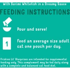 Friskies Lil Slurprises With Surimi Whitefish In Dreamy Sauce Wet Cat Food Topper -Furry Friends 237920 PT8. AC SS1800 V1591366557