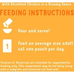 Friskies Lil Slurprises With Shredded Chicken In Dreamy Sauce Wet Cat Food Topper -Furry Friends 237922 PT8. AC SS1800 V1591366576