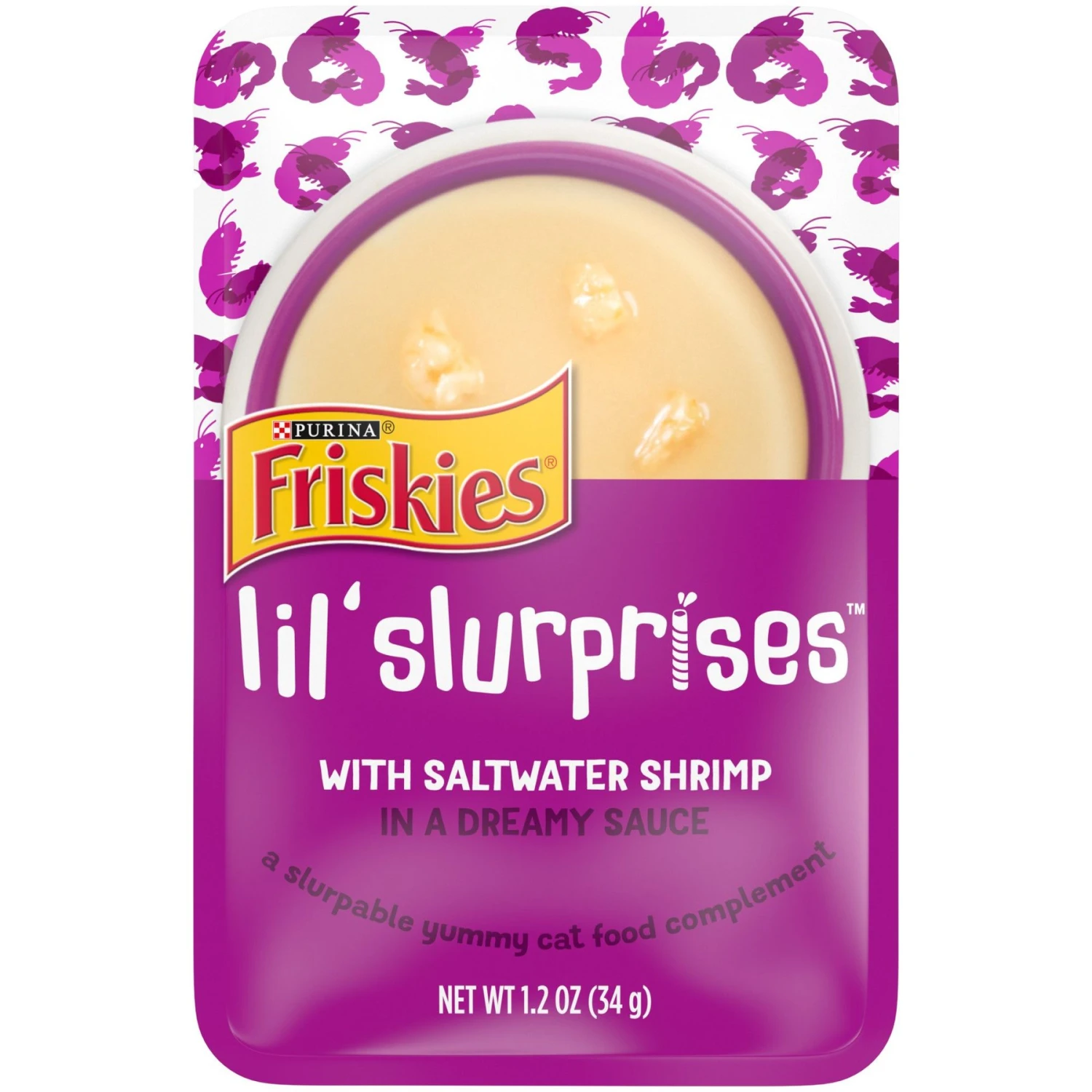 Friskies Lil Slurprises With Saltwater Shrimp In Dreamy Sauce Wet Cat Food Topper 3 Friskies Lil Slurprises With Saltwater Shrimp In Dreamy Sauce Wet Cat Food Topper
