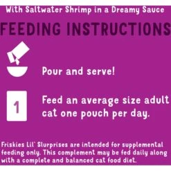 Friskies Lil Slurprises With Saltwater Shrimp In Dreamy Sauce Wet Cat Food Topper 17 Friskies Lil Slurprises With Saltwater Shrimp In Dreamy Sauce Wet Cat Food Topper -Furry Friends 237924 PT6. AC SS1800 V1695835986