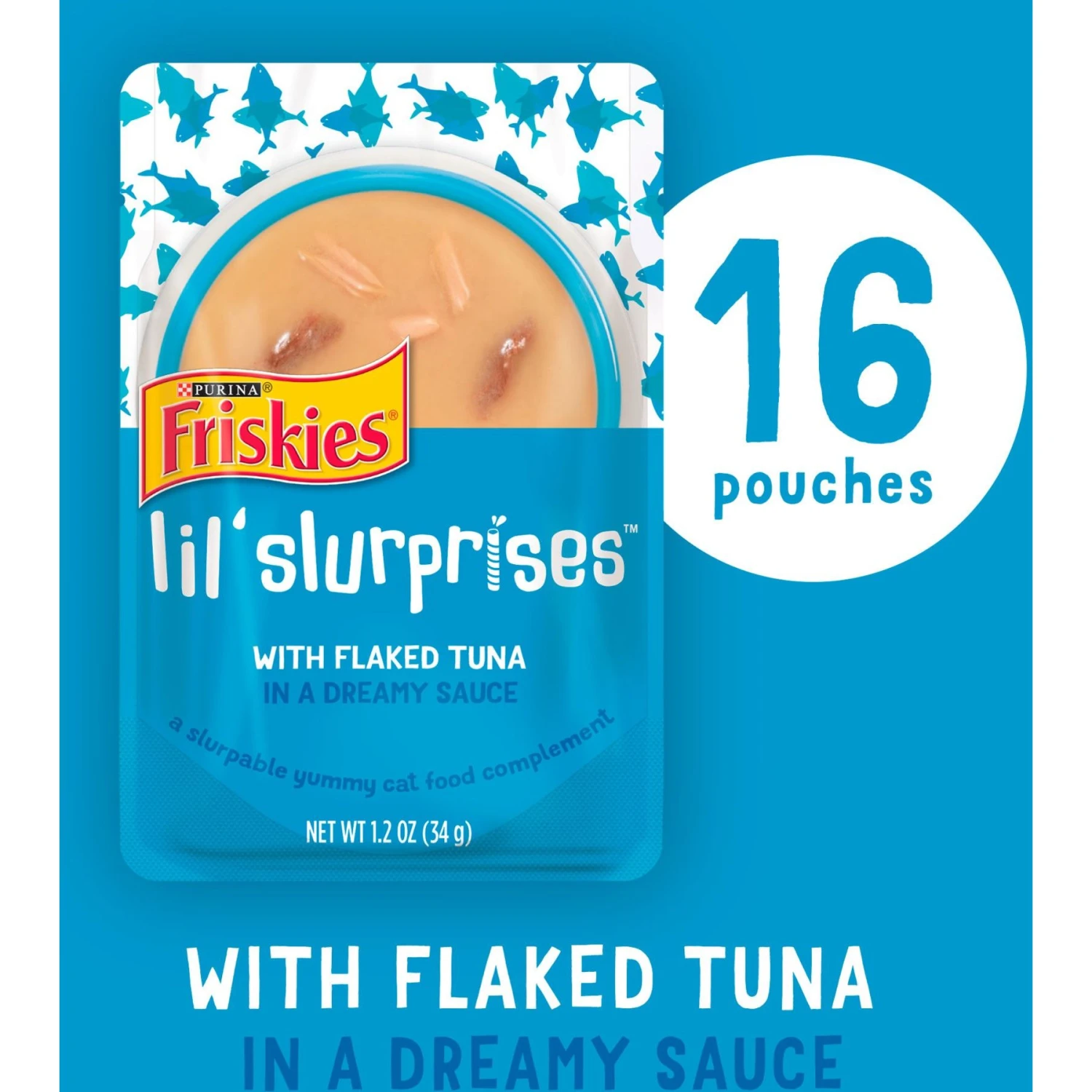 Friskies Lil Slurprises With Flaked Tuna In Dreamy Sauce Wet Cat Food Topper 4 Friskies Lil Slurprises With Flaked Tuna In Dreamy Sauce Wet Cat Food Topper - Image 2