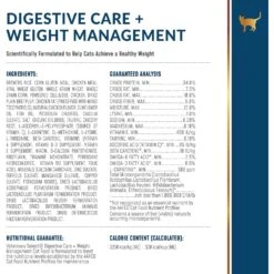 Veterinary Select Digestive Care + Weight Management Dry Cat Food, 4-lb Bag -Furry Friends 238583 PT4. AC SS1800 V1591728471