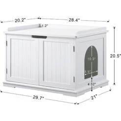 Unipaws Decorative Cat Litter Box Enclosure -Furry Friends 241607 PT6. AC SS1800 V1631605006