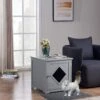 Unipaws Decorative Diamond-Design Cat Litter Box Enclosure 2 Unipaws Decorative Diamond-Design Cat Litter Box Enclosure -Furry Friends 241620 MAIN. AC SS1800 V1701379509