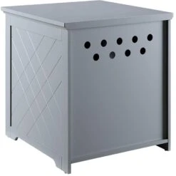 Unipaws Decorative Diamond-Design Cat Litter Box Enclosure -Furry Friends 241620 PT6. AC SS1800 V1701379453