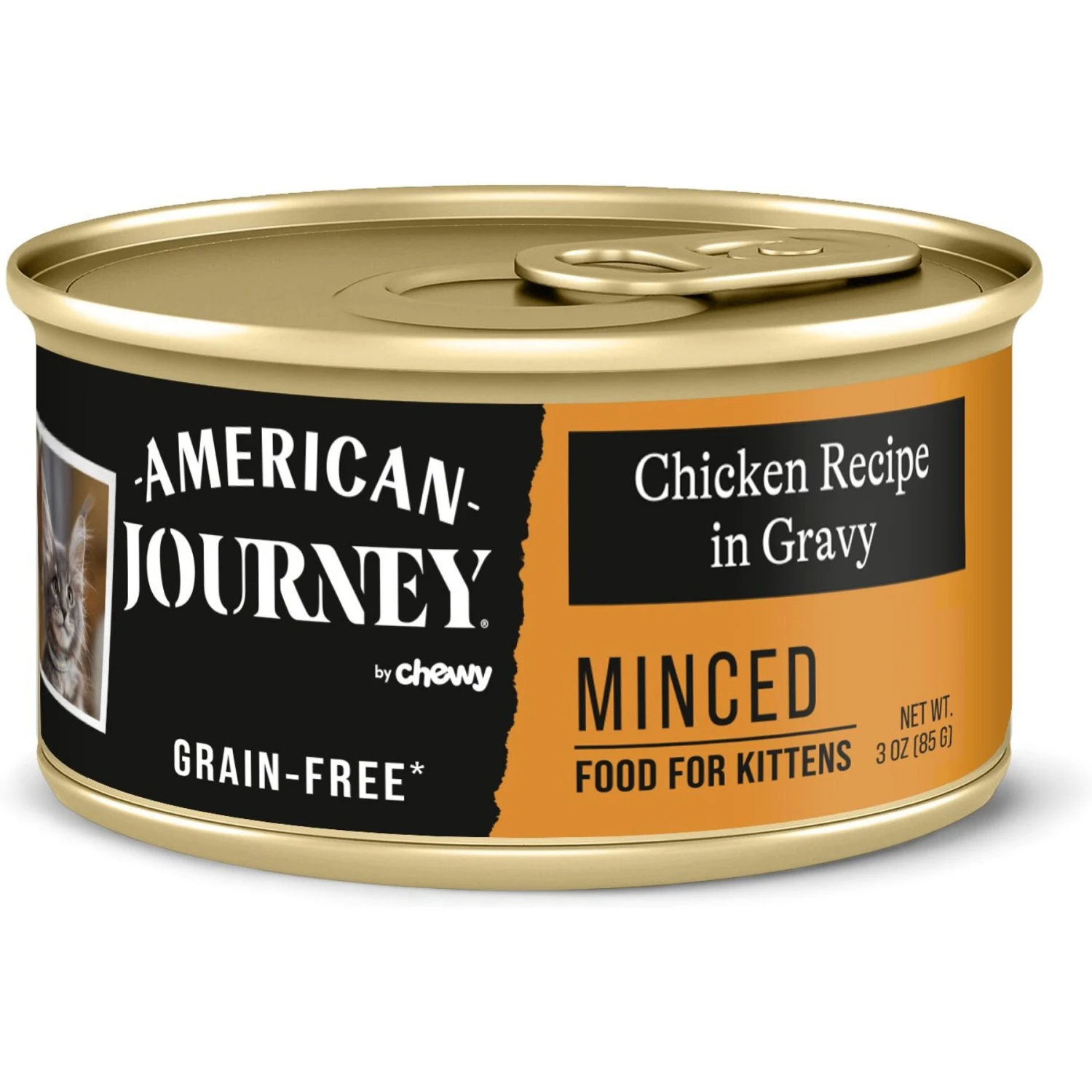 American Journey Kitten Minced Chicken Recipe in Gravy Grain-Free Canned Cat Food, 3-oz, Case Of 24 3 American Journey Kitten Minced Chicken Recipe in Gravy Grain-Free Canned Cat Food, 3-oz, Case Of 24