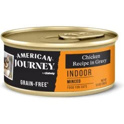 American Journey Indoor Minced Chicken Recipe in Gravy Grain-Free Canned Cat Food, 5.5-oz, Case Of 24