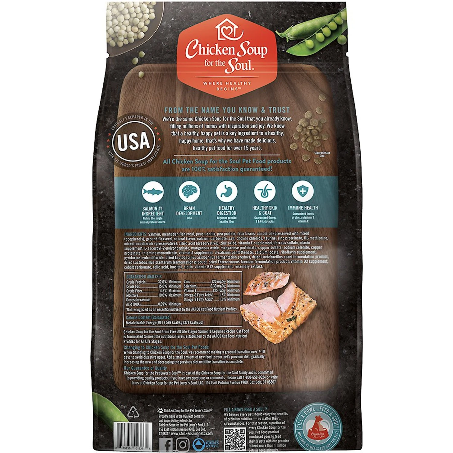 Chicken Soup For The Soul Salmon & Legumes Recipe Grain-Free Dry Cat Food 4 Chicken Soup For The Soul Salmon & Legumes Recipe Grain-Free Dry Cat Food - Image 2