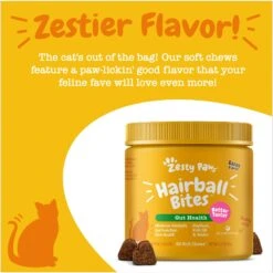Zesty Paws Hairball Bites Bacon Flavored Soft Chews Digestive Supplement For Cats -Furry Friends 249423 PT2. AC SS1800 V1696441933