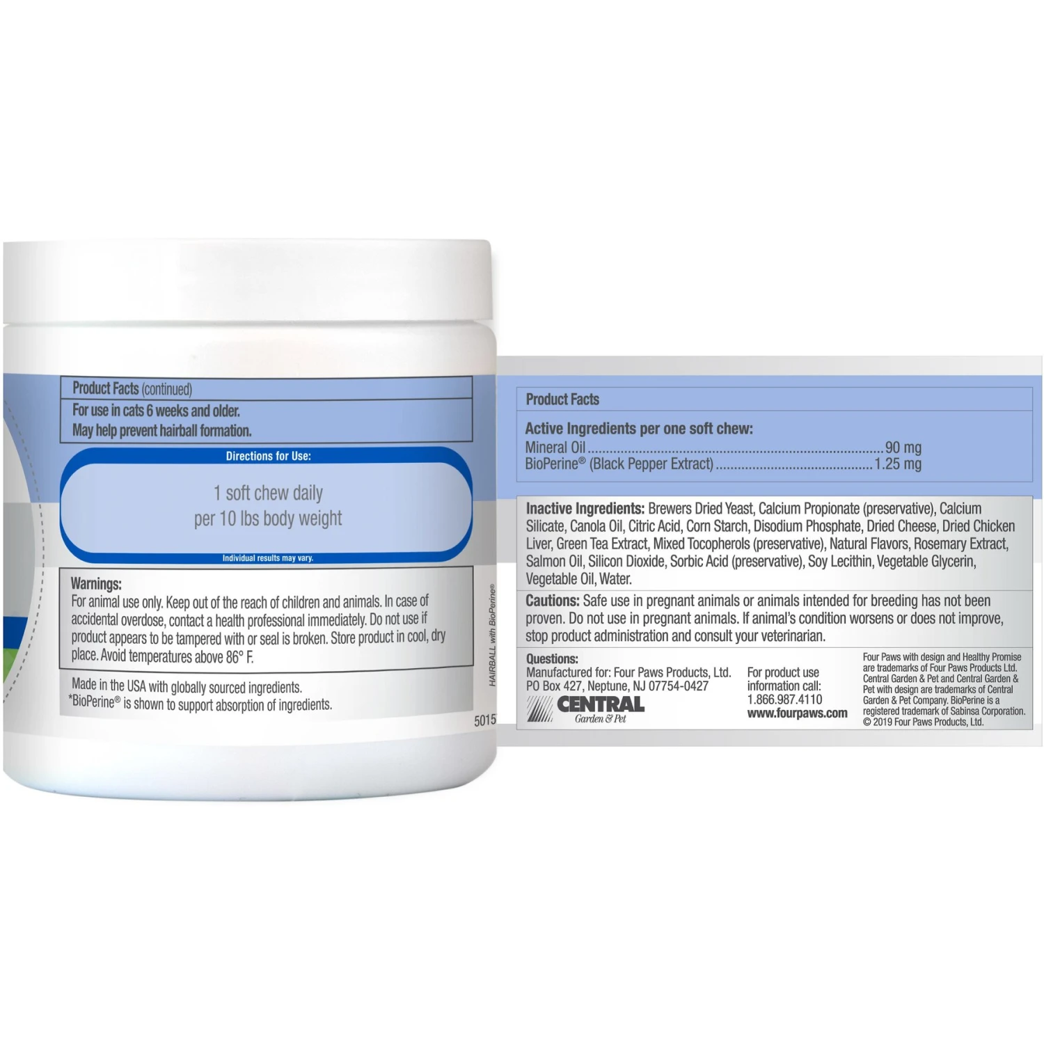 Four Paws Healthy Promise Soft Chews Hairball Control Cat Supplement, 90 Count 4 Four Paws Healthy Promise Soft Chews Hairball Control Cat Supplement, 90 Count - Image 2