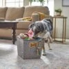 Frisco Rectangle Collapsible Pet Toy Storage Bin, Gray Basket Weave -Furry Friends 250576 MAIN. AC SS1800 V1616533897