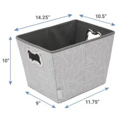 Frisco Rectangle Collapsible Pet Toy Storage Bin, Gray Basket Weave 9 Frisco Rectangle Collapsible Pet Toy Storage Bin, Gray Basket Weave -Furry Friends 250576 PT1. AC SS1800 V1615494399