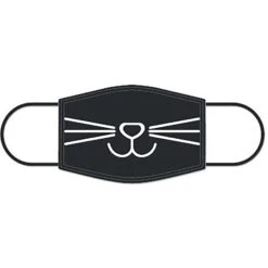 Natural Blue Cat Print Face Mask