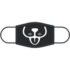 Natural Blue Dog Print Face Mask