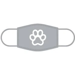 Natural Blue Paw Print Face Mask