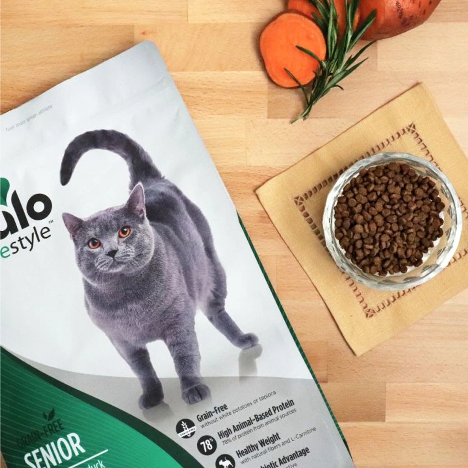 Nulo Freestyle Senior Alaska Pollock, Duck & Sweet Potato Recipe Grain-Free Dry Cat Food 5 Nulo Freestyle Senior Alaska Pollock, Duck & Sweet Potato Recipe Grain-Free Dry Cat Food - Image 3