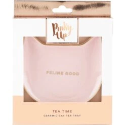 Pinky Up Purrrfect Ceramic Cat Tea Tray