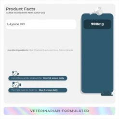 Coco And Luna L-Lysine Immune Support Salmon Flavor Powder Cat Supplement, 4-oz Jar -Furry Friends 253121 PT4. AC SS1800 V1697216120