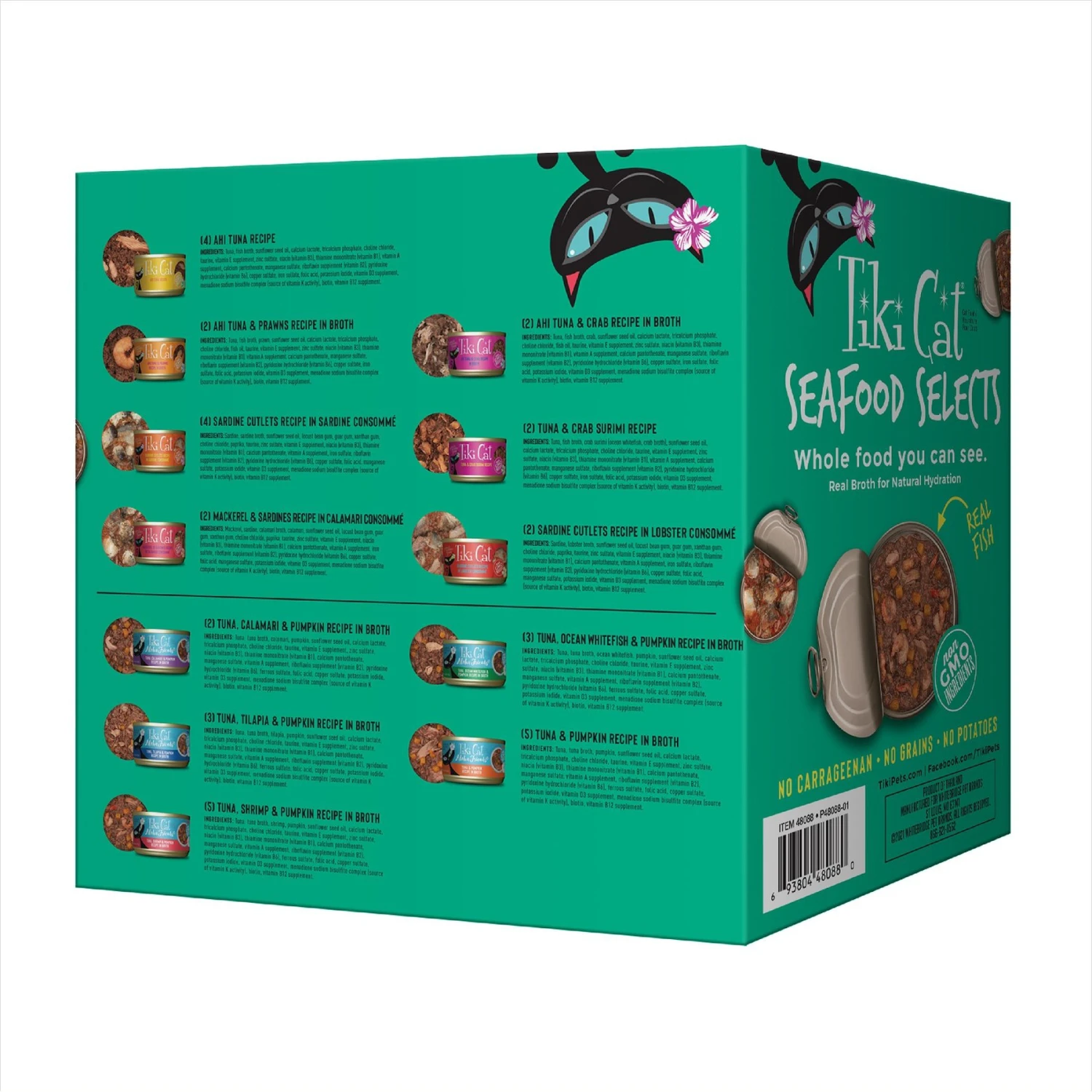 Tiki Cat Seafood Selects Variety Pack Grain-Free Wet Cat Food, 2.8-oz, Case Of 36 4 Tiki Cat Seafood Selects Variety Pack Grain-Free Wet Cat Food, 2.8-oz, Case Of 36 - Image 2