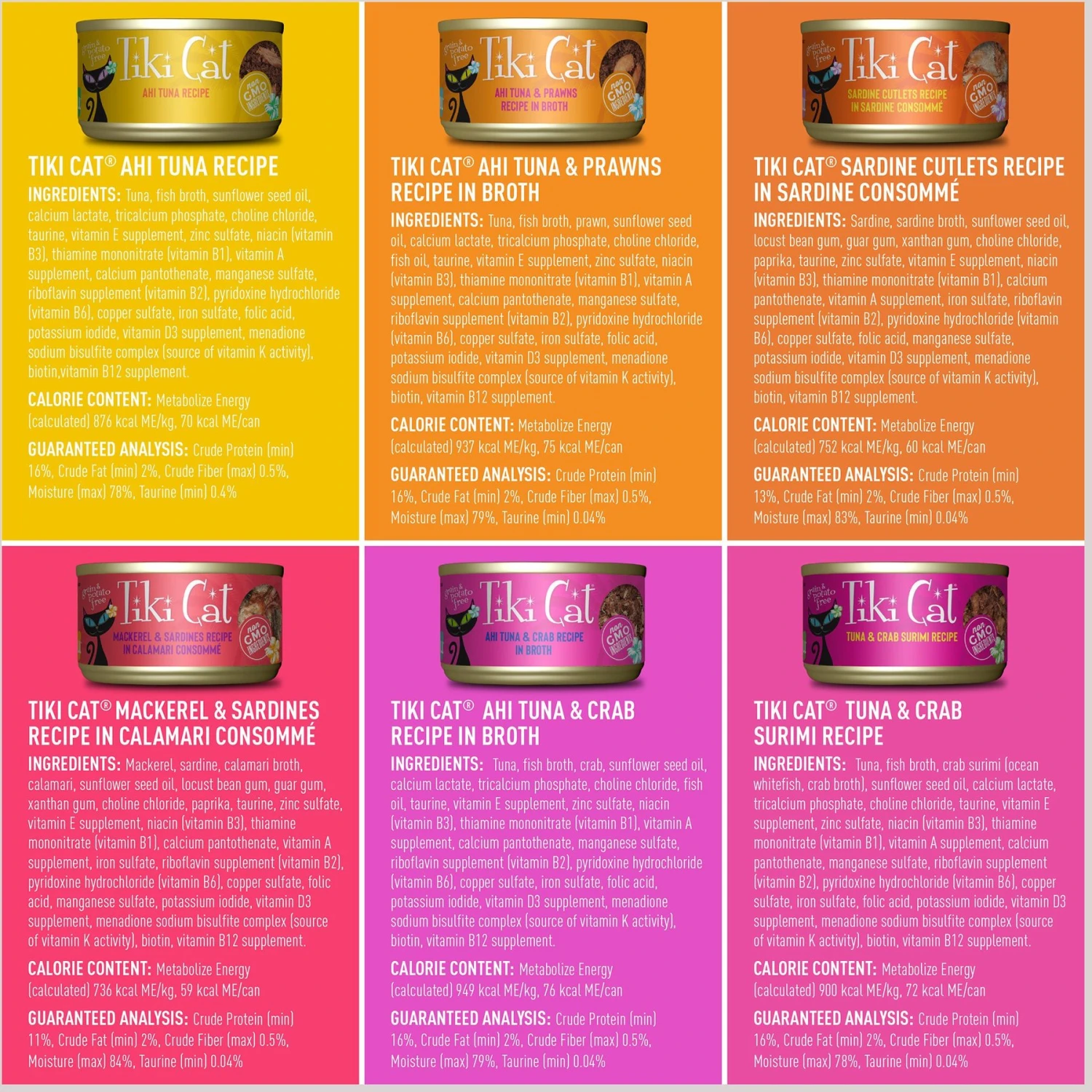 Tiki Cat Seafood Selects Variety Pack Grain-Free Wet Cat Food, 2.8-oz, Case Of 36 5 Tiki Cat Seafood Selects Variety Pack Grain-Free Wet Cat Food, 2.8-oz, Case Of 36 - Image 3