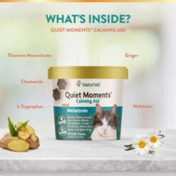 NaturVet Quiet Moments Soft Chews Calming Supplement For Cats & NaturVet Digestive Enzymes Plus Probiotic Soft Chews Digestive Supplement For Cats -Furry Friends 255713 PT2. AC SS1800 V1676411155