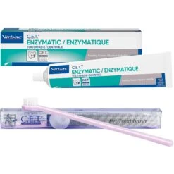 Virbac C.E.T. Enzymatic Poultry Flavor Dog & Cat Toothpaste & Virbac C.E.T. Dog & Cat Toothbrush