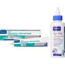 Virbac Epi-Otic Advanced Ear Cleaner For Dogs & Cats & Virbac C.E.T. Enzymatic Poultry Flavor Dog & Cat Toothpaste