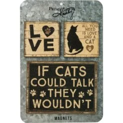 Primitives By Kathy Cat Magnet Set, 3 Count