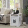 Sweet Barks Wooden Nightstand Cat Litter Box Enclosure -Furry Friends 258689 MAIN. AC SS1800 V1607617327