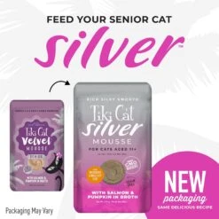 Tiki Cat Luau Velvet Mousse Salmon & Pumpkin In Broth Senior Wet Cat Food, 2.8-oz, Case Of 12 -Furry Friends 259094 PT1. AC SS1800 V1700599051