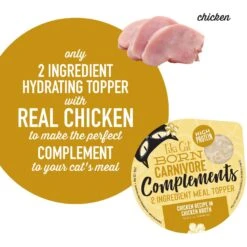 Tiki Cat Born Carnivore Complements Chicken Recipe In Chicken Broth Wet Cat Food Topper, 2.1-oz, Case Of 8 -Furry Friends 259106 PT4. AC SS1800 V1701796086
