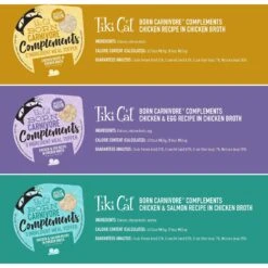 Tiki Cat Born Carnivore Complements Variety Pack Grain-Free Wet Cat Food Topper, 2.1-oz, Case Of 10 -Furry Friends 259116 PT2. AC SS1800 V1701796015