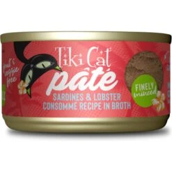 Tiki Cat Pate Sardine & Lobster Consomme Recipe In Broth Wet Cat Food