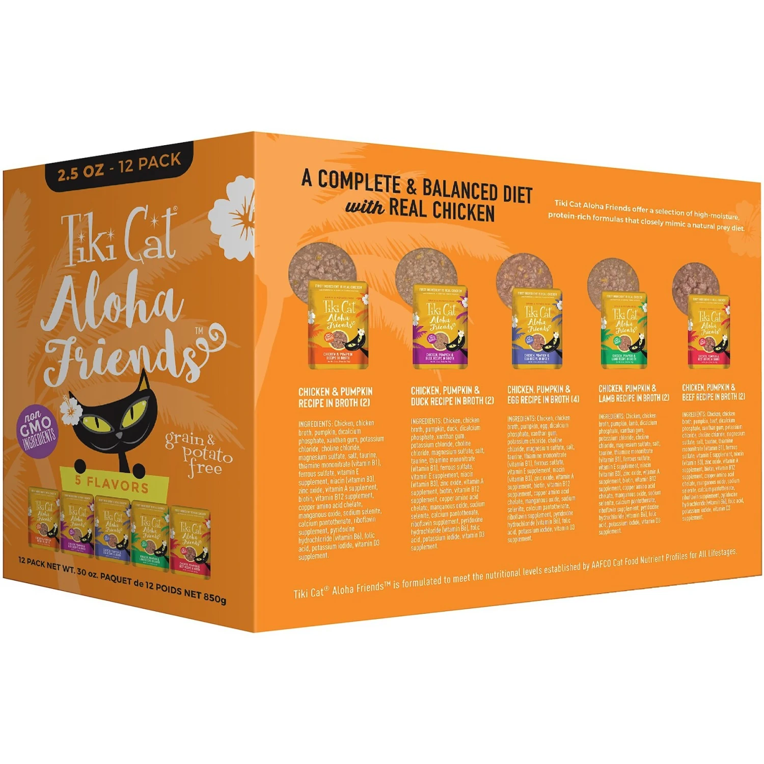 Tiki Cat Aloha Friends Chicken Variety Pack Grain-Free Wet Cat Food, 2.5-oz, Case Of 12 4 Tiki Cat Aloha Friends Chicken Variety Pack Grain-Free Wet Cat Food, 2.5-oz, Case Of 12 - Image 2
