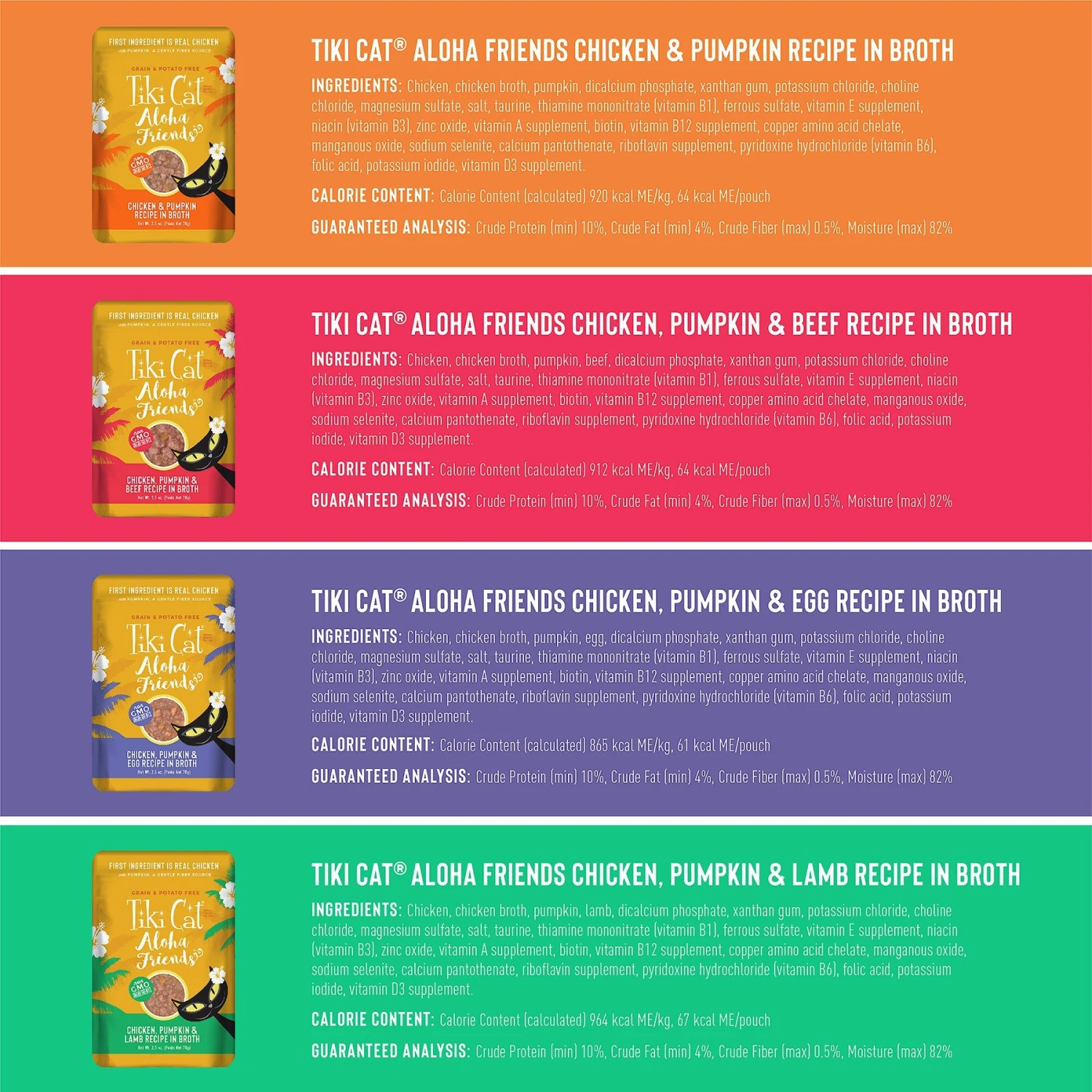 Tiki Cat Aloha Friends Chicken Variety Pack Grain-Free Wet Cat Food, 2.5-oz, Case Of 12 5 Tiki Cat Aloha Friends Chicken Variety Pack Grain-Free Wet Cat Food, 2.5-oz, Case Of 12 - Image 3