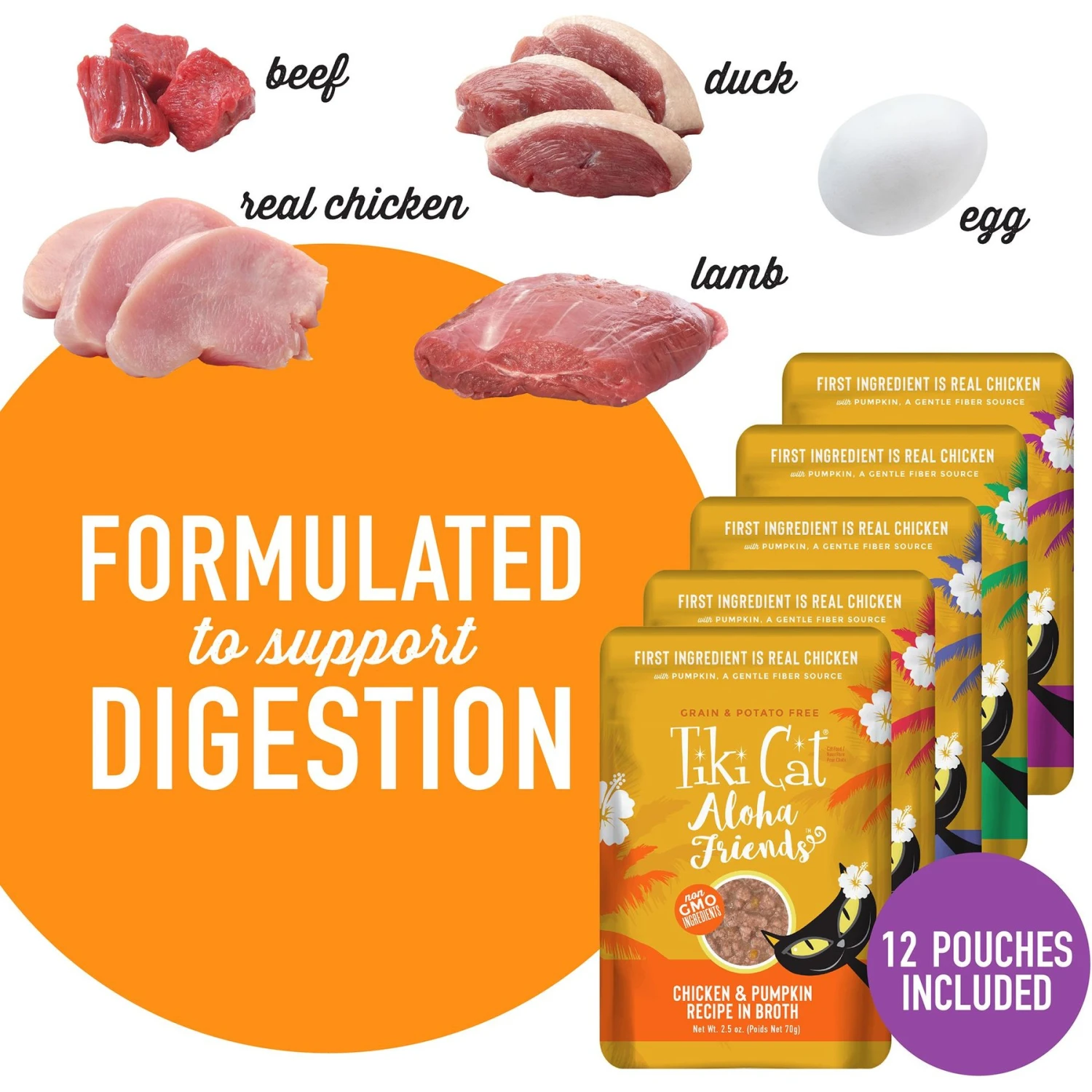 Tiki Cat Aloha Friends Chicken Variety Pack Grain-Free Wet Cat Food, 2.5-oz, Case Of 12 7 Tiki Cat Aloha Friends Chicken Variety Pack Grain-Free Wet Cat Food, 2.5-oz, Case Of 12 - Image 5