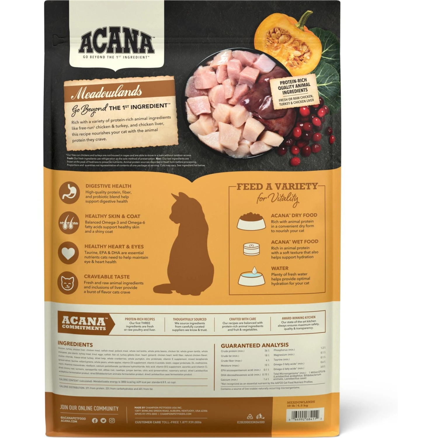 ACANA Meadowlands Grain-Free Dry Cat Food 4 ACANA Meadowlands Grain-Free Dry Cat Food - Image 2