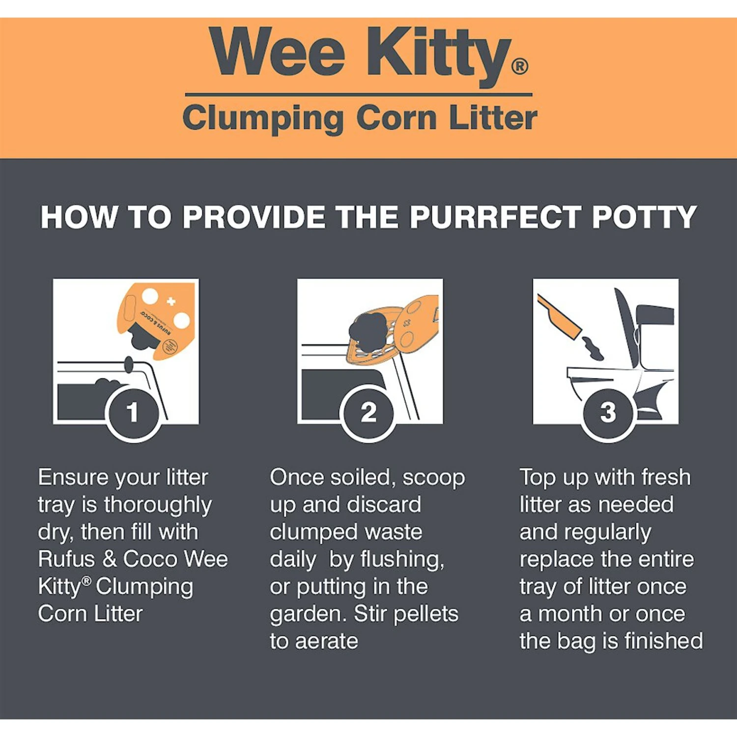 Rufus & Coco Wee Kitty Unscented Clumping Corn Cat Litter 9 Rufus & Coco Wee Kitty Unscented Clumping Corn Cat Litter - Image 7