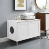 Sam's Pets Becky 24.5-in Cat Tree End Table & Litter Box Enclosure, White -Furry Friends 261880 MAIN. AC SS1800 V1607038931
