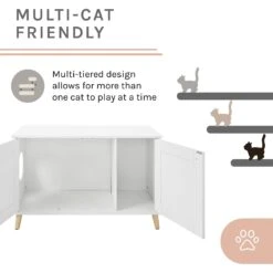 Sam's Pets Becky 24.5-in Cat Tree End Table & Litter Box Enclosure, White 13 Sam's Pets Becky 24.5-in Cat Tree End Table & Litter Box Enclosure, White -Furry Friends 261880 PT3. AC SS1800 V1635094967