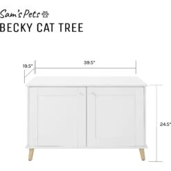 Sam's Pets Becky 24.5-in Cat Tree End Table & Litter Box Enclosure, White 17 Sam's Pets Becky 24.5-in Cat Tree End Table & Litter Box Enclosure, White -Furry Friends 261880 PT8. AC SS1800 V1635094935