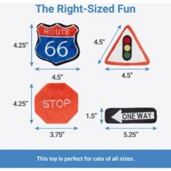 Frisco Road Trip Traffic Signs Plush Cat Toy With Catnip -Furry Friends 262024 PT1. AC SS1800 V1622563941