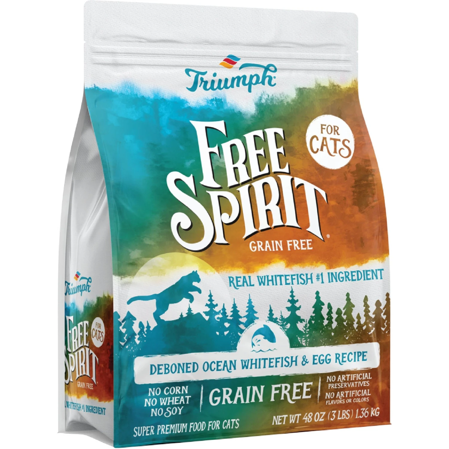 Triumph Free Spirit Deboned Ocean Whitefish & Egg Recipe Dry Cat Food 3 Triumph Free Spirit Deboned Ocean Whitefish & Egg Recipe Dry Cat Food